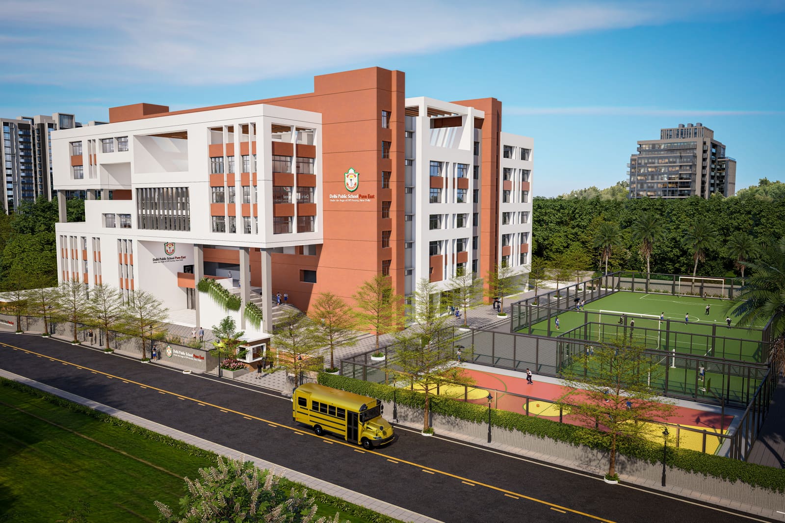 Delhi Public School Pune East campus — architect's impression